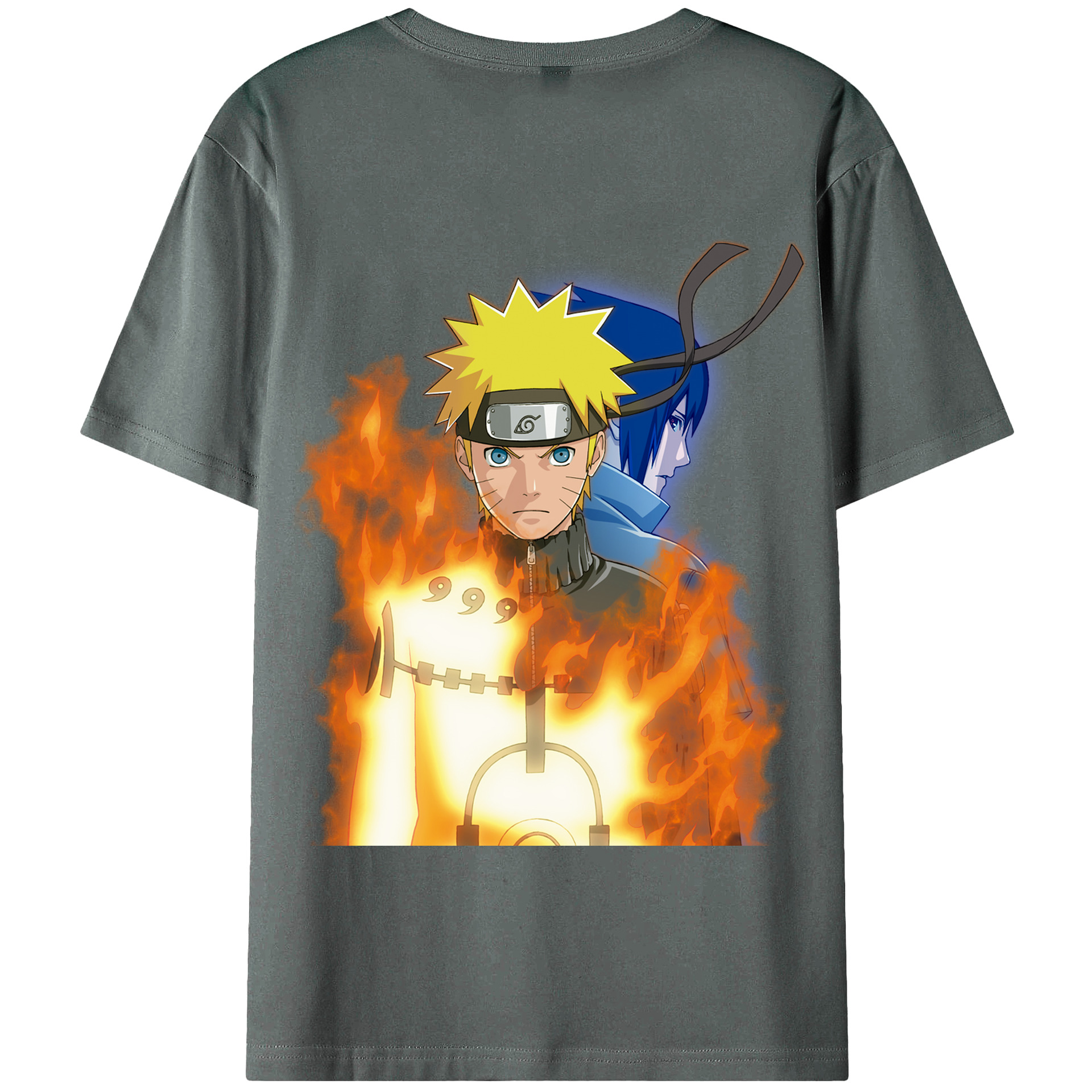 （画像用） NARUTO -ナルト- うずまき ナルト Uzumaki Naruto 綿100％半袖Tシャツ（背面プリント）